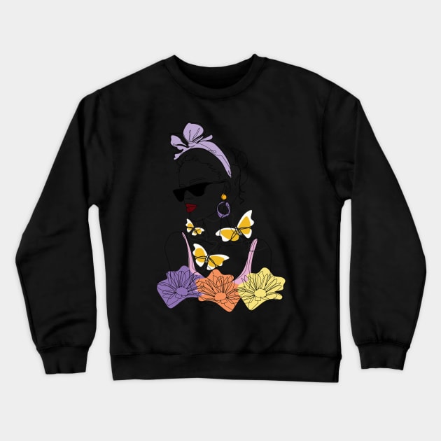 Woman in a garden Crewneck Sweatshirt by Art by Ergate